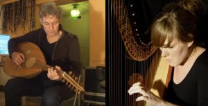 Inspelen "HAVVA" - harp en ud + sounddesign